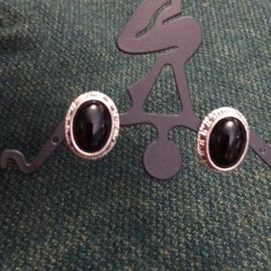 Onyx and Marcasite earrings